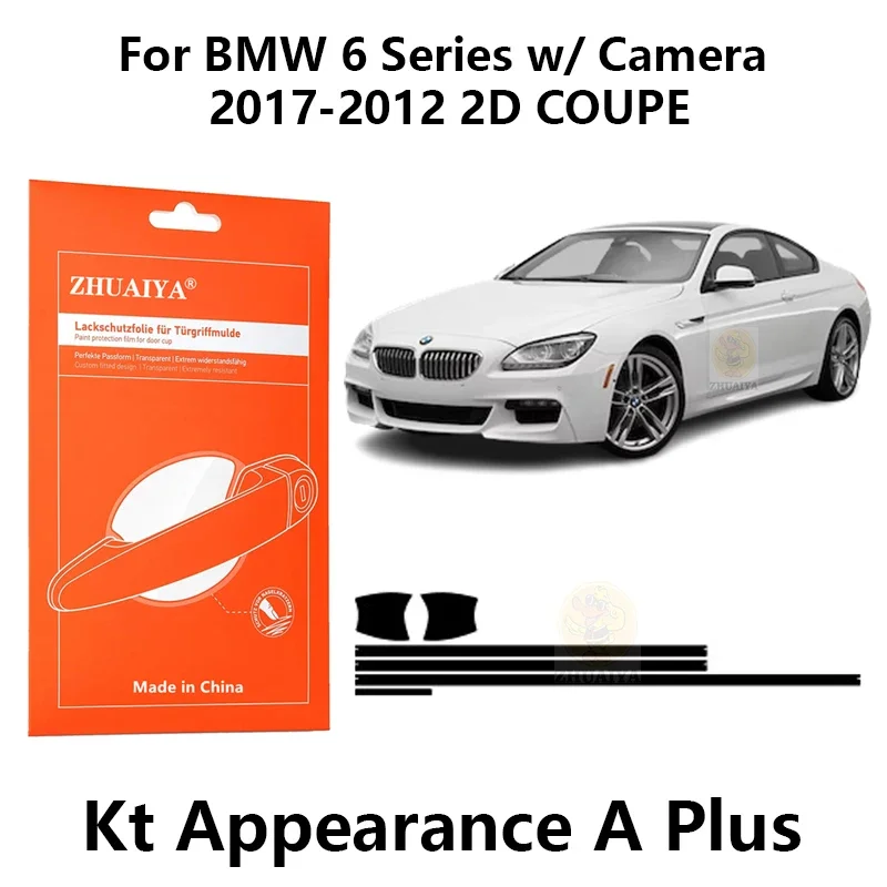 

Защитная пленка на края дверной ручки, защитная пленка на дверную ручку из ТПУ для BMW 6 серии с камерой 2017-2012 2D Купе, автомобильные аксессуары