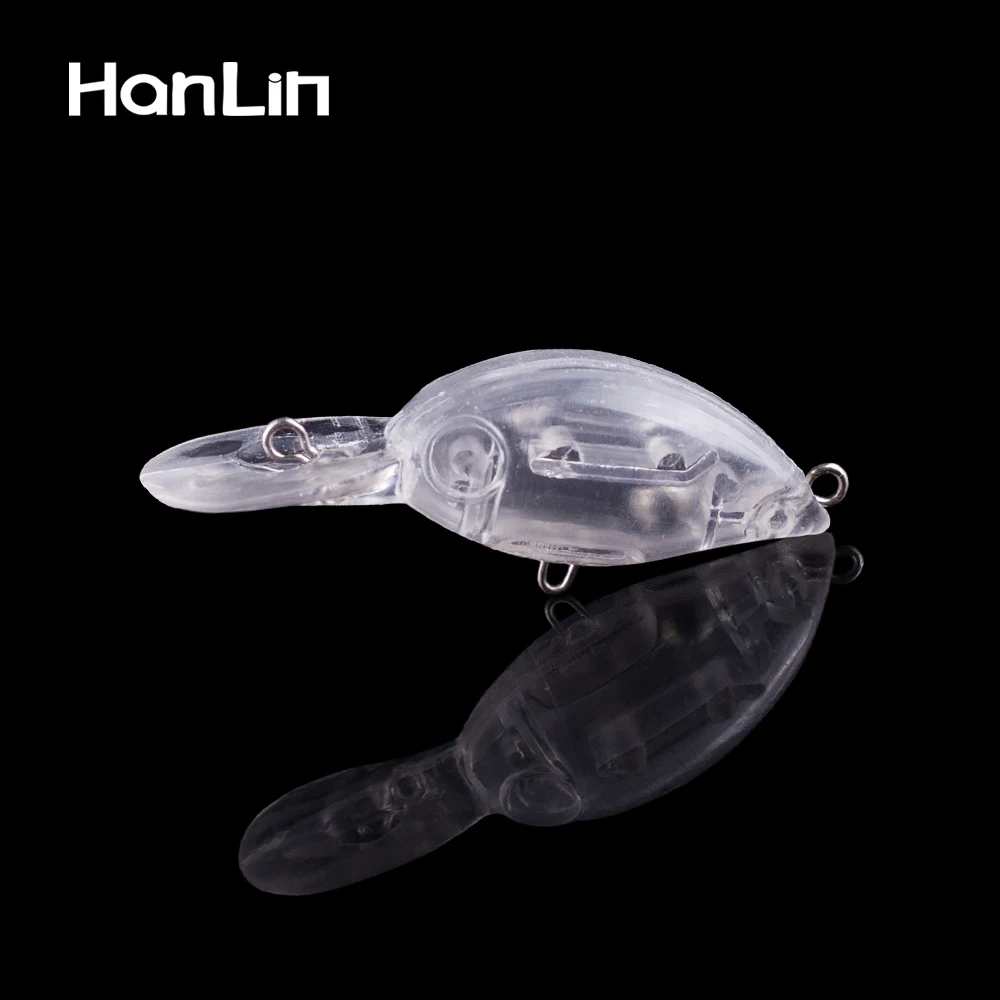 

Hanlin 10/20pcs 5CM 3G Mini Crankbait Unpainted Floating Bait Fishing Lures Small Hard Plastic Body Wobbler Blanks Bass Tackle