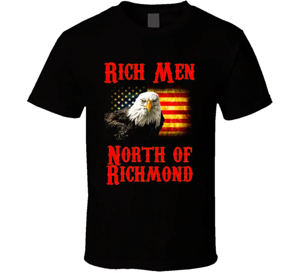 Rich Men North Of Byrd Eagle Flag Country Trending T Shirt Maniche Lunghe O Corte