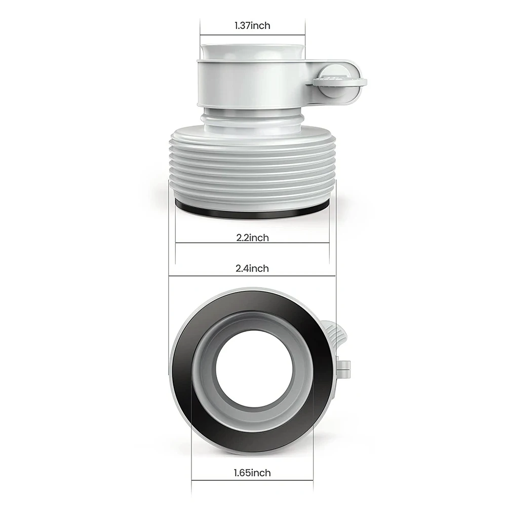 Pool Pump Replacement Hose Pool Hose Coupling Pool Inlet Connection Kit Pool Filter Pump Adapter Pool Hose Adapter for Sand Pump Replacement Hose Adapter Pool Pump Part with Plunger Valve for Intex Swimming Accessories