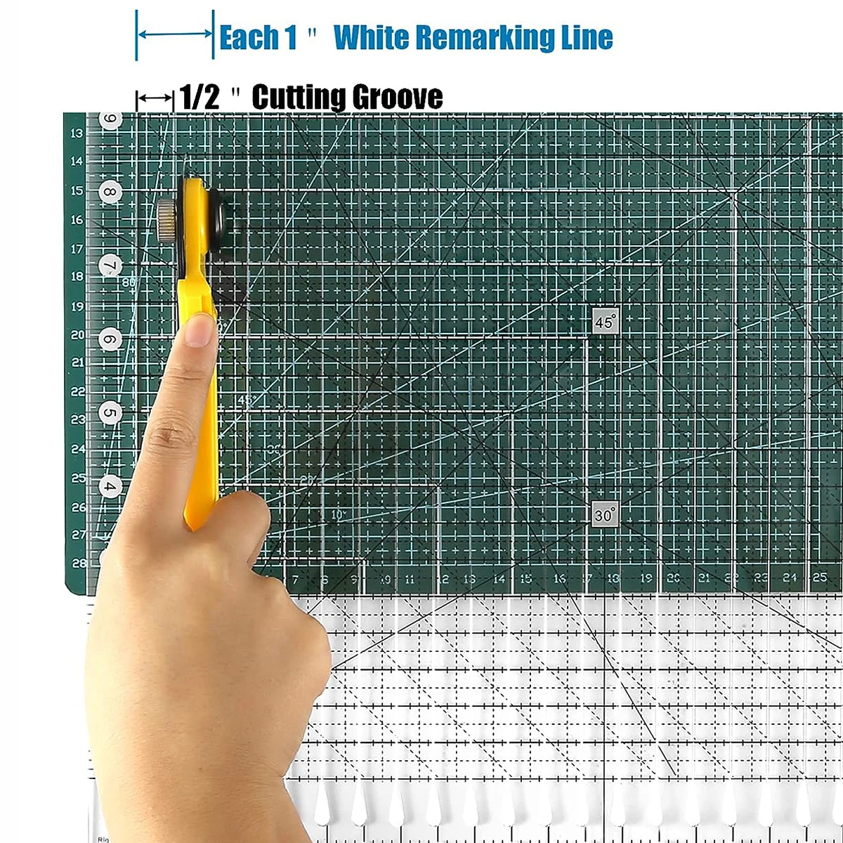 Arteza Quilt-liniaal van 8,5 x 24 inch, Met lasertechniek vervaardigde liniaal van acryl, Gepatenteerd grid in zwart en limoengroen voor het exact snijden van patchwork- en quiltstoffen Arteza Quilt-liniaal van 8,5 x 24 inch, Met lasertechniek vervaardigde liniaal van acryl, Gepatenteerd grid in zwart en limoengroen voor het exact snijden van patchwork- en quiltstoffen