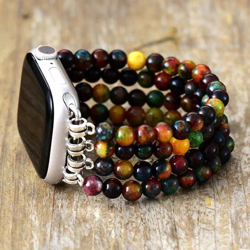 Vibrant Stones Smart Watch Strap 38mm/45mm Multilayers Stretchy  display picture 1
