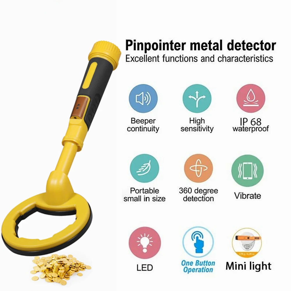2 in 1 60m Underwater Metal Search Detector Pulse Pinpointer Induction Diving Treasure IP68 Waterproof Handheld