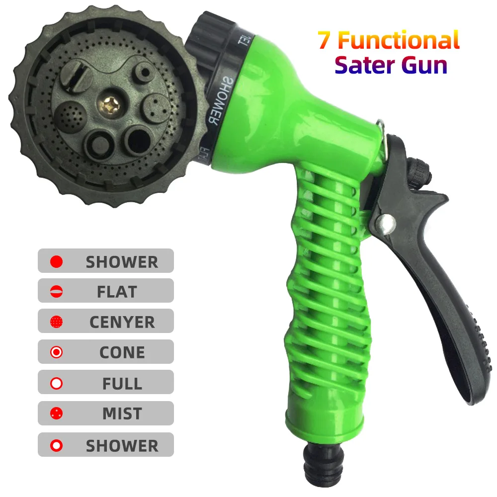 Expandable Water Gun Hose Kit 25-200FT Magic PVC Reel Pipe with 7 Spraying Mode Water Gun for Garden Farm Irrigation Car Wash garden hose,expandable magic hose,water gun,expandable water hose,water hose,expandable hose