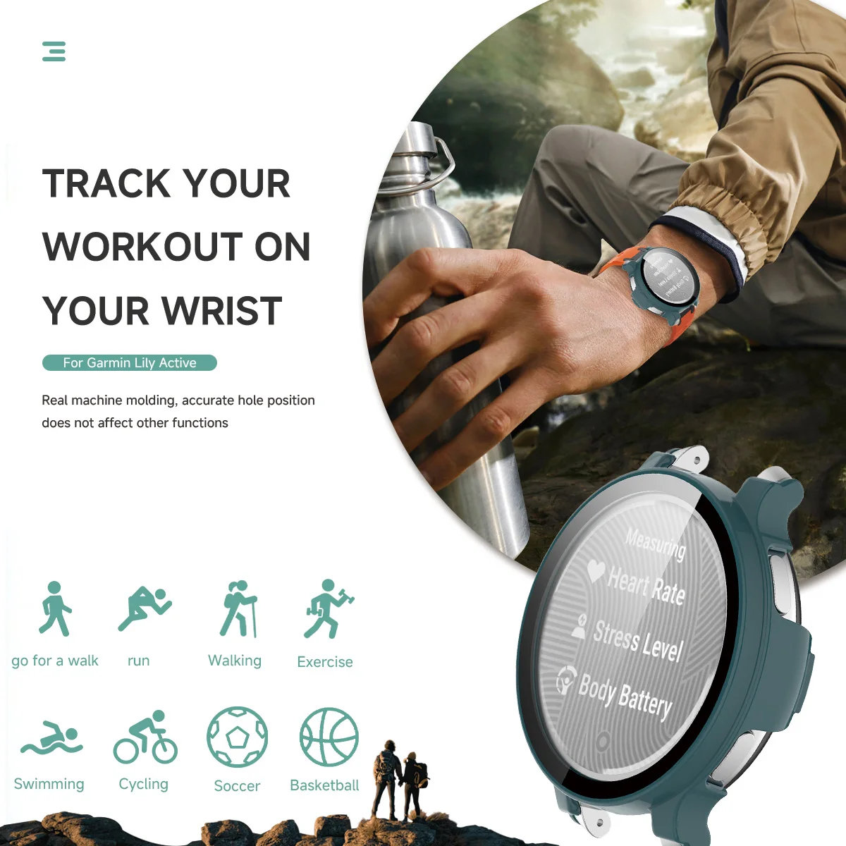 Premium Tempered Glass Protective Case for Smart Watch - Full Cover Screen Protector & Bumper Shell Accessories