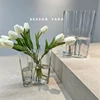 Nordic Minimalism Crystal Glass Vase Home Hotel Living Room Tabletop Decoration Vase Handmade Transparent Vases Size16x20cm 2