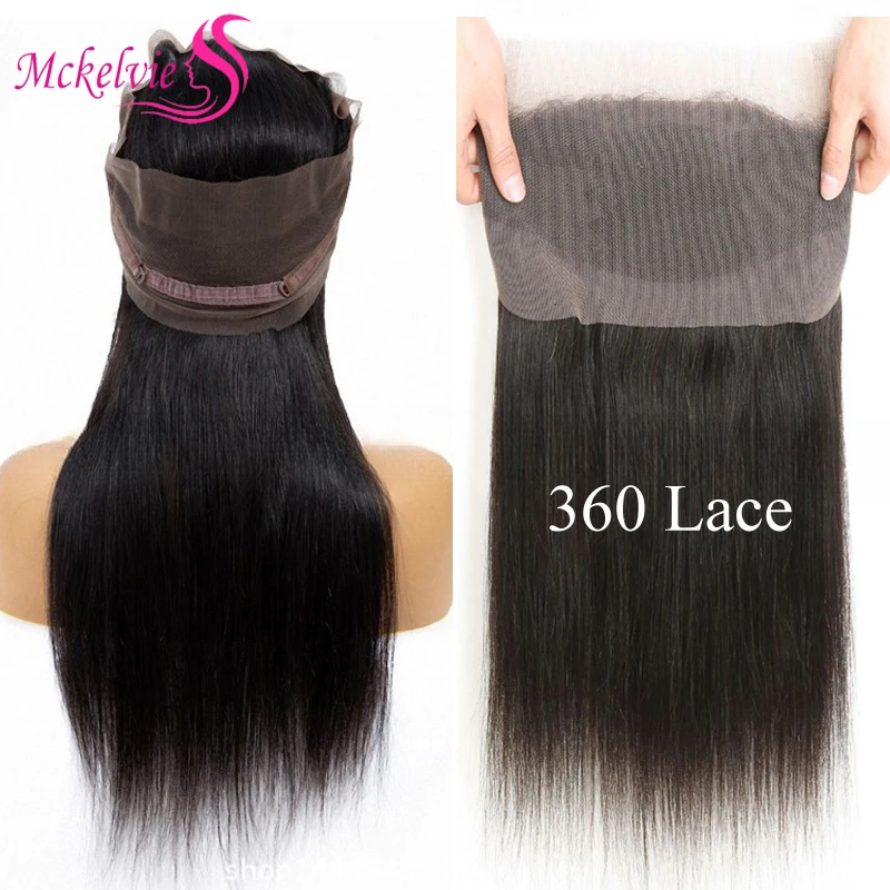 360 Lace Frontal Closure Straight Hair Human Hair Brazilian Remy Soft and Silky For Women 360 Lace Closure Daily Use