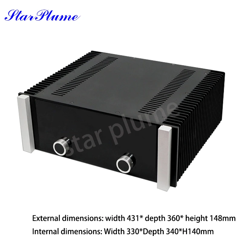 

(431*360*148mm) Mcintosh All Aluminum Alloy Power Amplifier Case Post Amplifier Case Vacuum Tube Amplifier Chassis Shell DIY Box