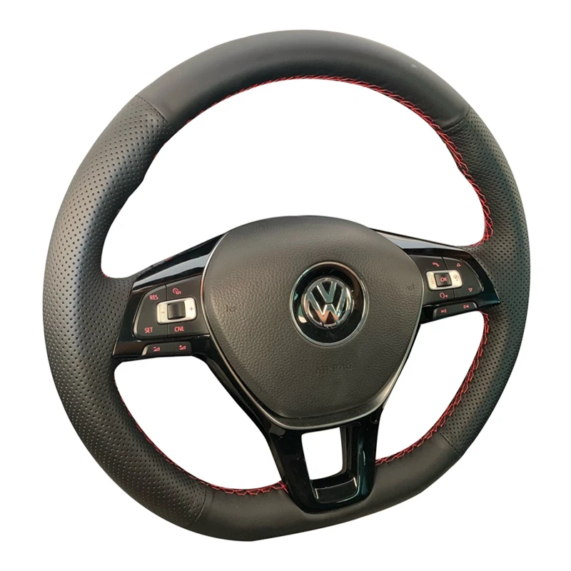 Kunstleder Auto Lenkrad Abdeckung für Volkswagen VW Golf 7 Sportsvan Polo 5  Up!