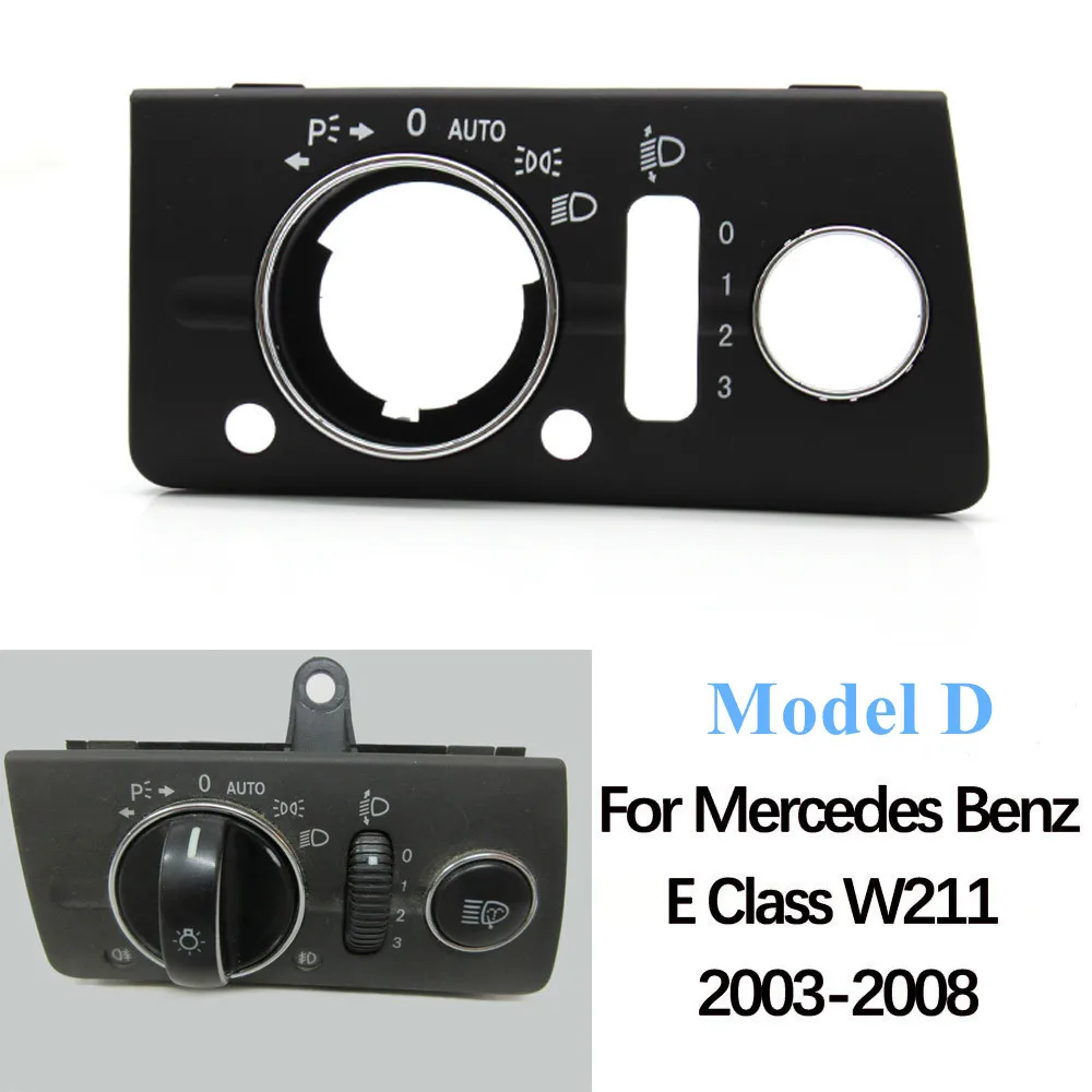 LHD Car Interior Front Dashboard Headlight Switch Cover Head Lamp Panel Trim Replacement For Mercedes Benz W211 E Class 320 350