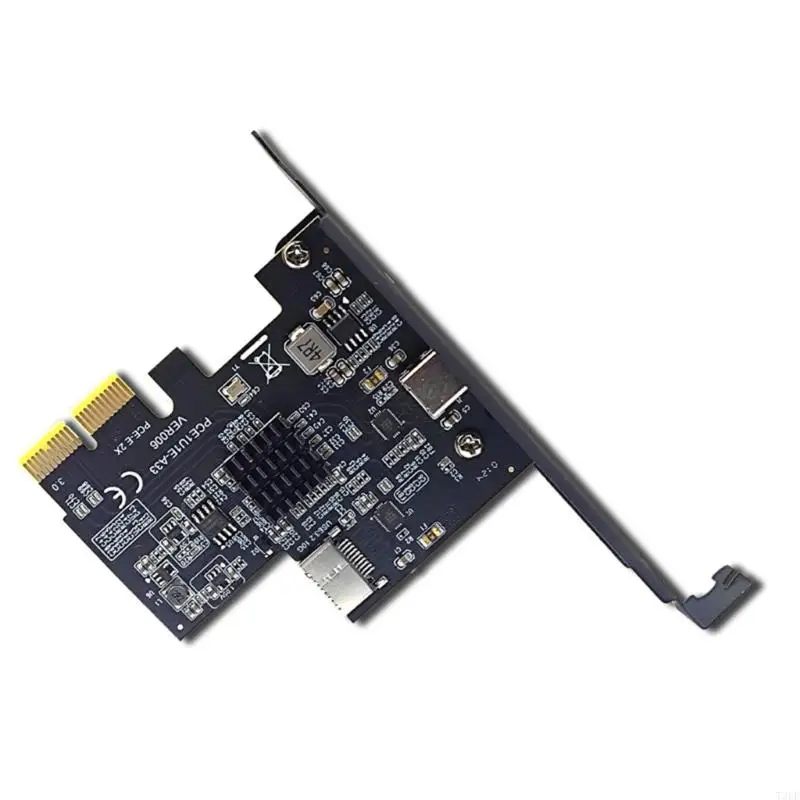T3EE PCIe to USB 3.2 Gen2 Cards 10Gbps PCIE Expansion Cards with Type C Type USB C PCIE for Desktop Computer