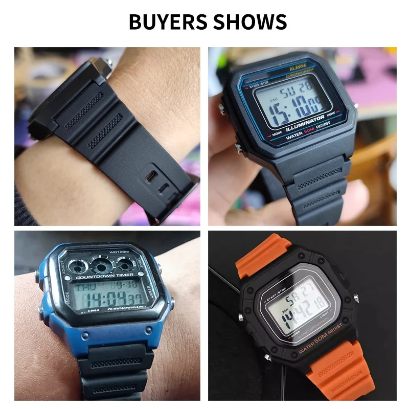 Silicone Watch Strap – 18mm Soft Waterproof Wristband