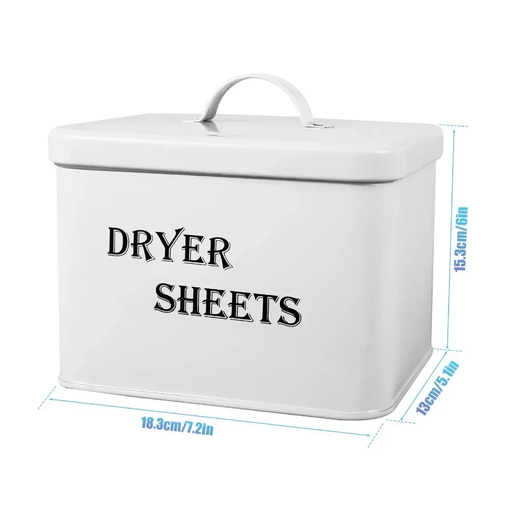 Dryer Sheet Boxes with Lid Reusable Dryer Sheet Bin for Fabric Softener Large Capacity Laundry Room Living Room Decor Container 2