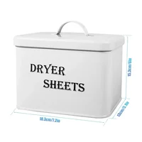 Dryer Sheet Boxes with Lid Reusable Dryer Sheet Bin for Fabric Softener Large Capacity Laundry Room Living Room Decor Container 2