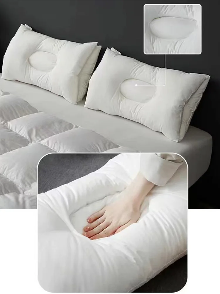 Soft Feather Velvet Pillow Relaxing Cervical Orthopedic Sleeping Neck Pain Relief Help Sleep Pillows 6