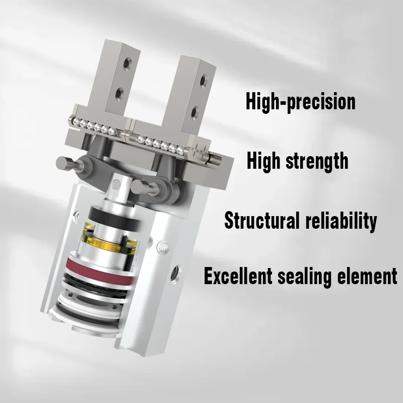 HFK Airtac Type Parallel Style Pneumatic Air Gripper HFK10 HFK16 HFK20 HFK25 HFK32 HFK40Cylinder Double Acting Gripper Cylinder