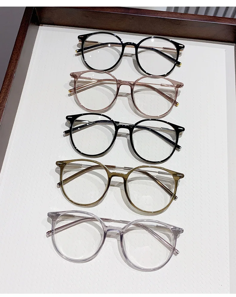 Fotoempfindliche, farbwechselnde Anti-Blaulicht-Myopie-Brille sind trendig, stilvoll, einfarbig, Retro und vielseitig.6052 – Detail 4