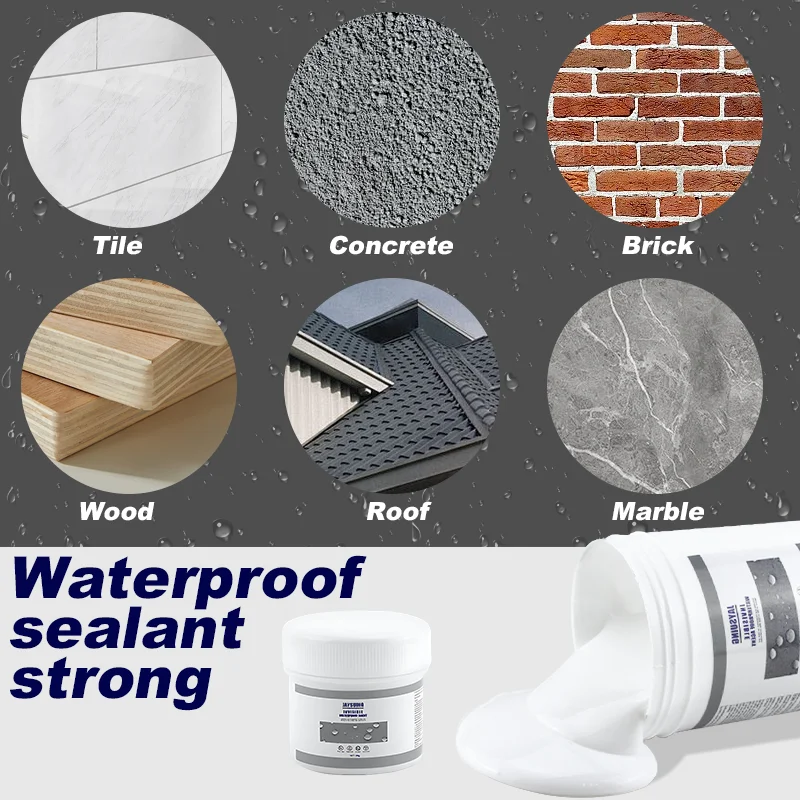 Waterproof Sealant 30/100/300g Coating Agent Transparent Invisible Paste Glue Adhesive Repair Home Roof Bathroom