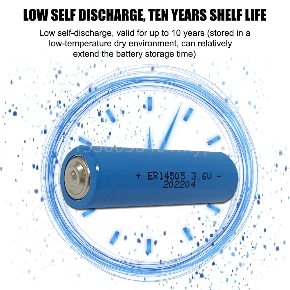 6PCS ER14505 AA Battery 3.6V Lithium Batteries 14505 2600mAh Cell Battery for Gas Meter Window Sensor Home Monitor