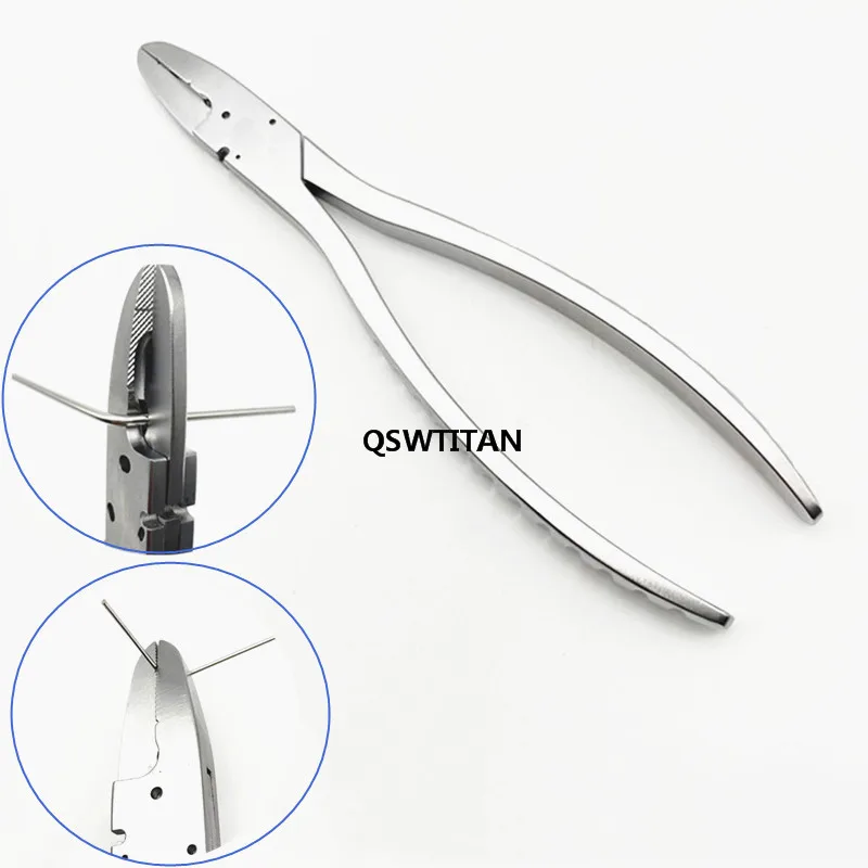Veterinary Surgical Instruments Orthopedic Instruments Orthodontic Tools Set Orthopedic Wire Cutter Bending Forceps for Multifunctional Kirschner Wire Bone Scissors Veterinary Orthopedic Bending Pliers