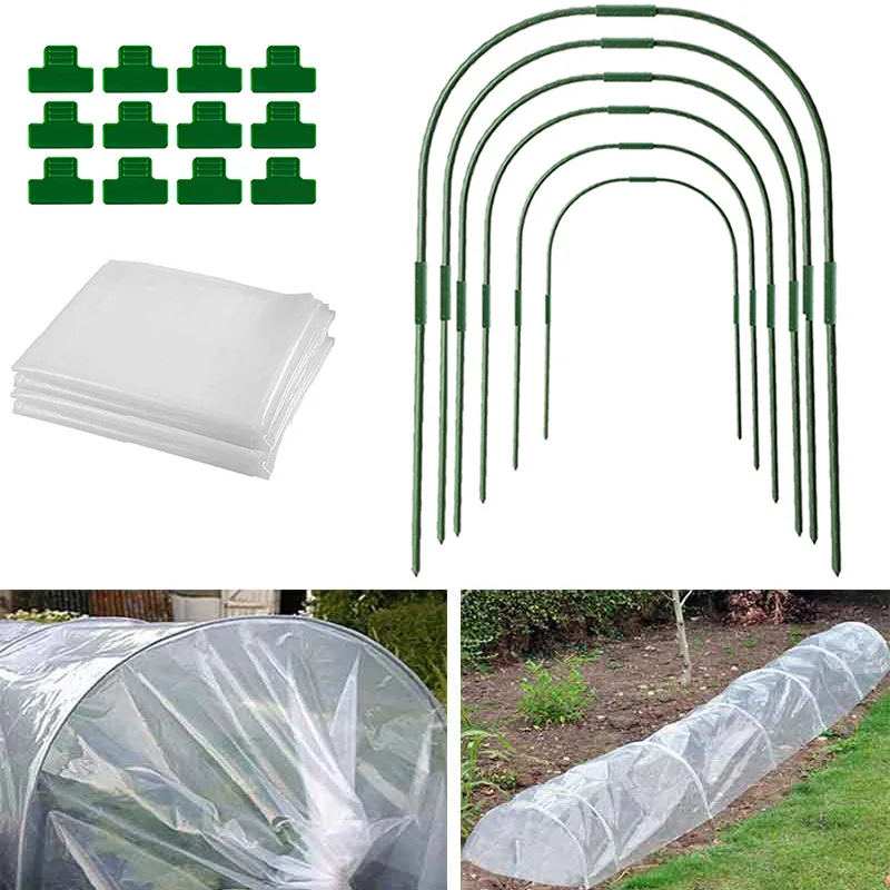 

DIY Tunnel Greenhouse With PE Cover Or Nylon Mesh Gardening Supplies Free Combination Vegetables Flowers Planting Protect