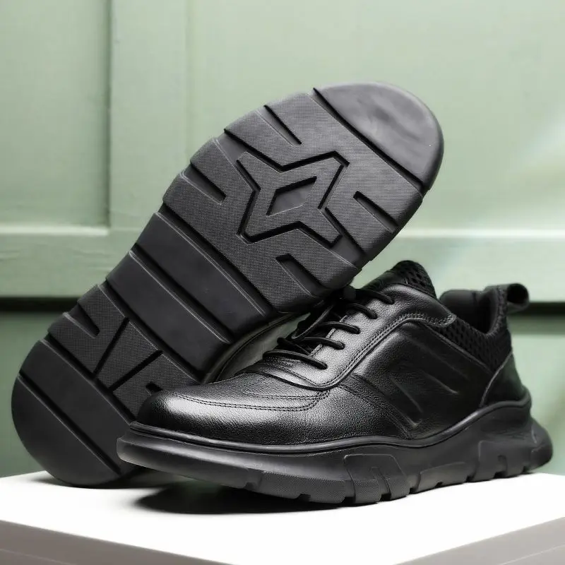 Genuine Leather Shoes Men British Breathable Shoe Elegant Normal Loafers Business Sneakers Youth Handsome Zapatos Hombre