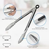 9/12/16 Inch Stainless Steel Long Bbq Tongs Non-Slip Handle Salad Bread Clamp Meat Food Clip Kitchen Tools 3