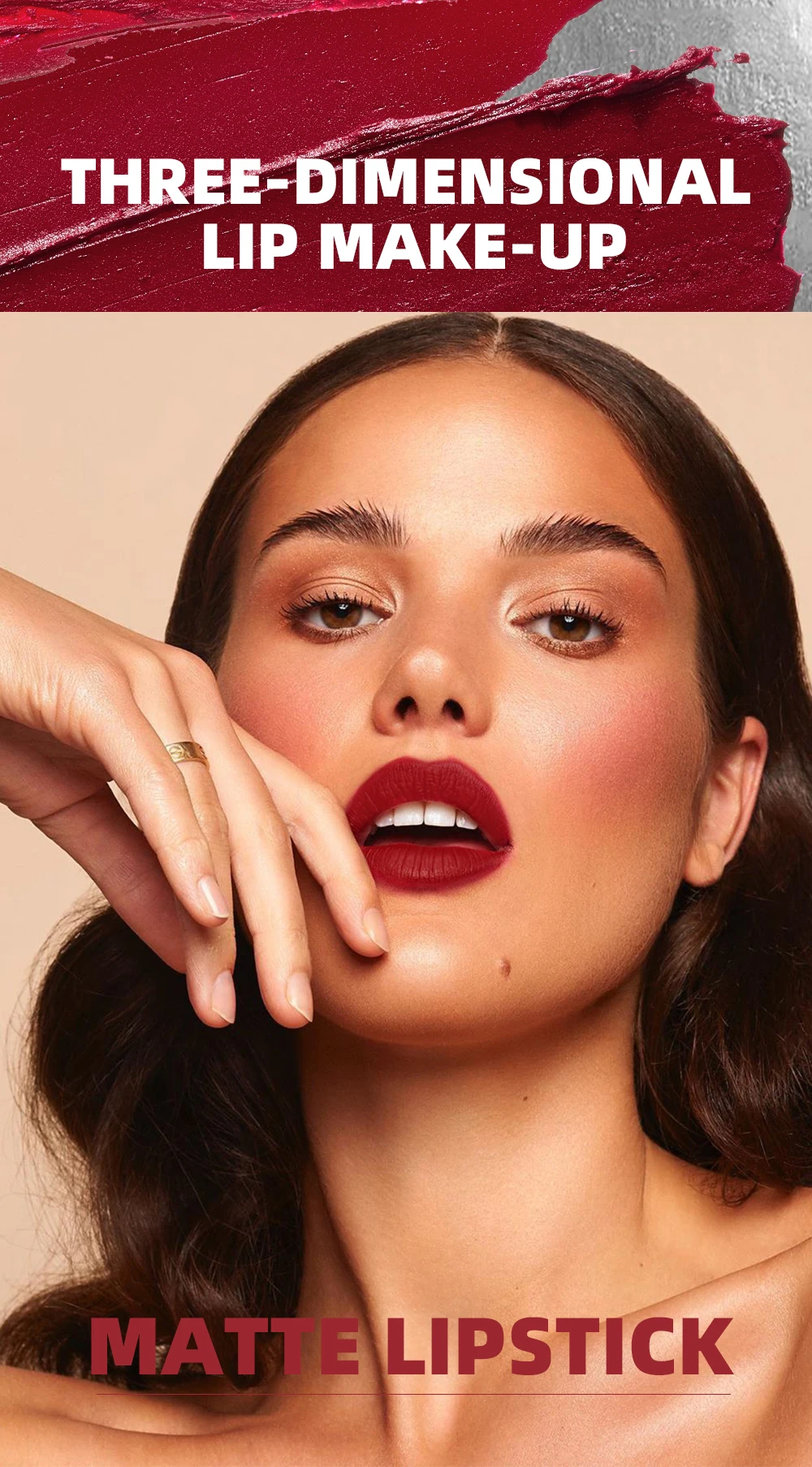 Professioneller Matter Lippenstift Langhaftender Wasserfester Lippenstift_voghion.com