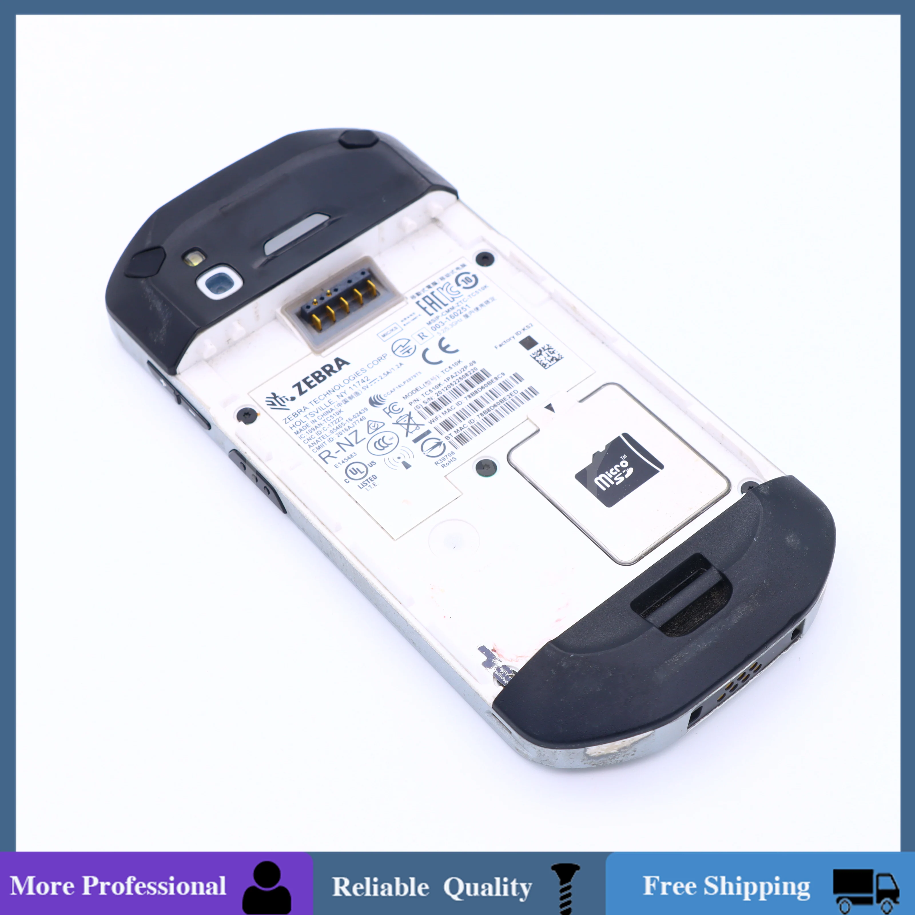 Zebra TC51 TC510K TC510K-1PAZU2P-09 Mobile Computer Android GMS SE4710 Barcode Scanner 2GB RAM/ 16GB FLASH MLC With Battery