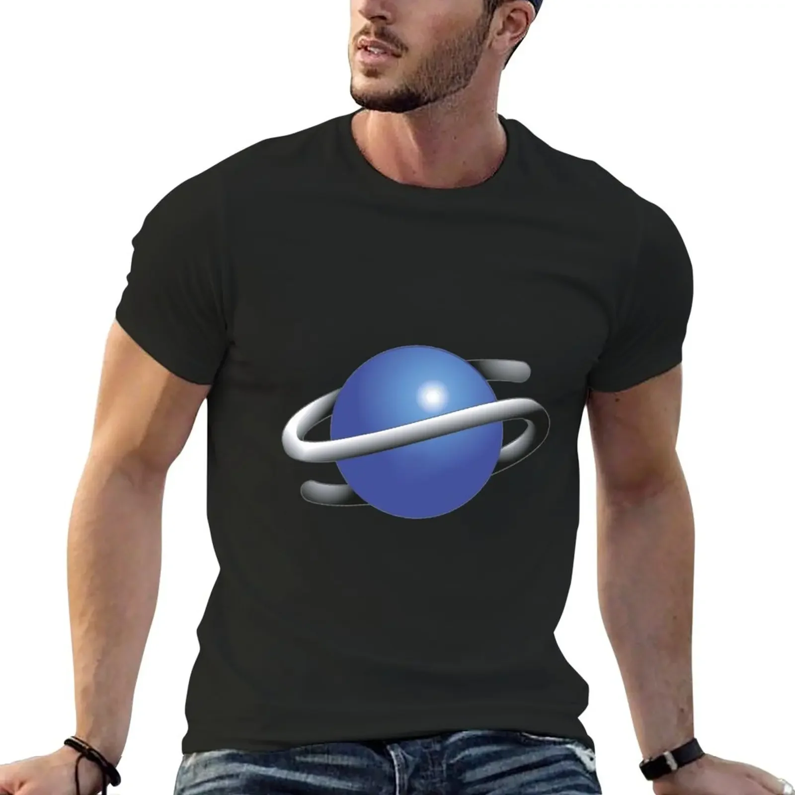 Sega Saturn Logo T-Shirt Plain T-Shirt Manica Corta Ad Asciugatura Rapida Da Uomo