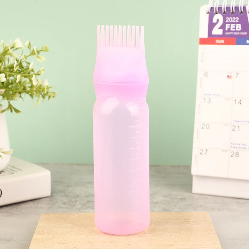Description Picture 6 of item1Pc 120ml Plastic Hair Oil Applicator Bottle Hairdressing Shampoo Bottle Hair Dye Refillable Bottle Hair Coloring Styling Tools