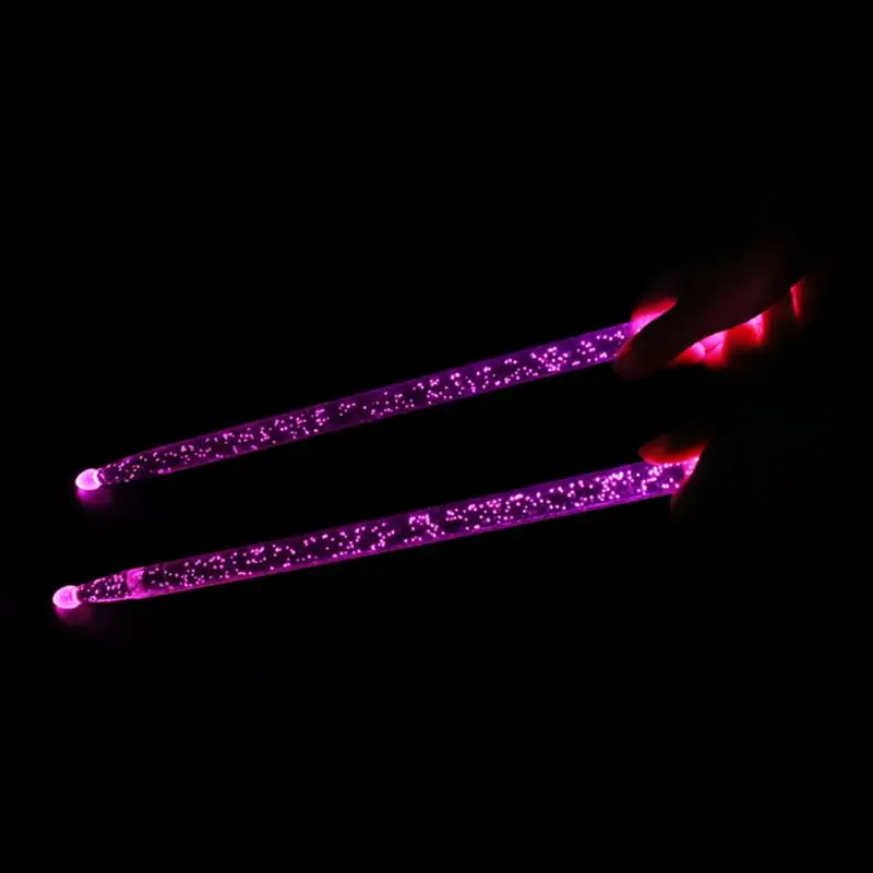 LED Light Up Bubble Acrylic Drumsticks Stage Performance Luminous Drumsticks Kids Adults Glow in Dark