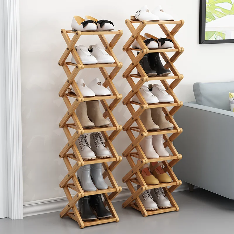 Closet Organizer Multi-layer Creative Shoe Rack Home Small Shoe Cabinet  Shoe Rack Free Installation Simple Folding Shoe Cabinet - AliExpress