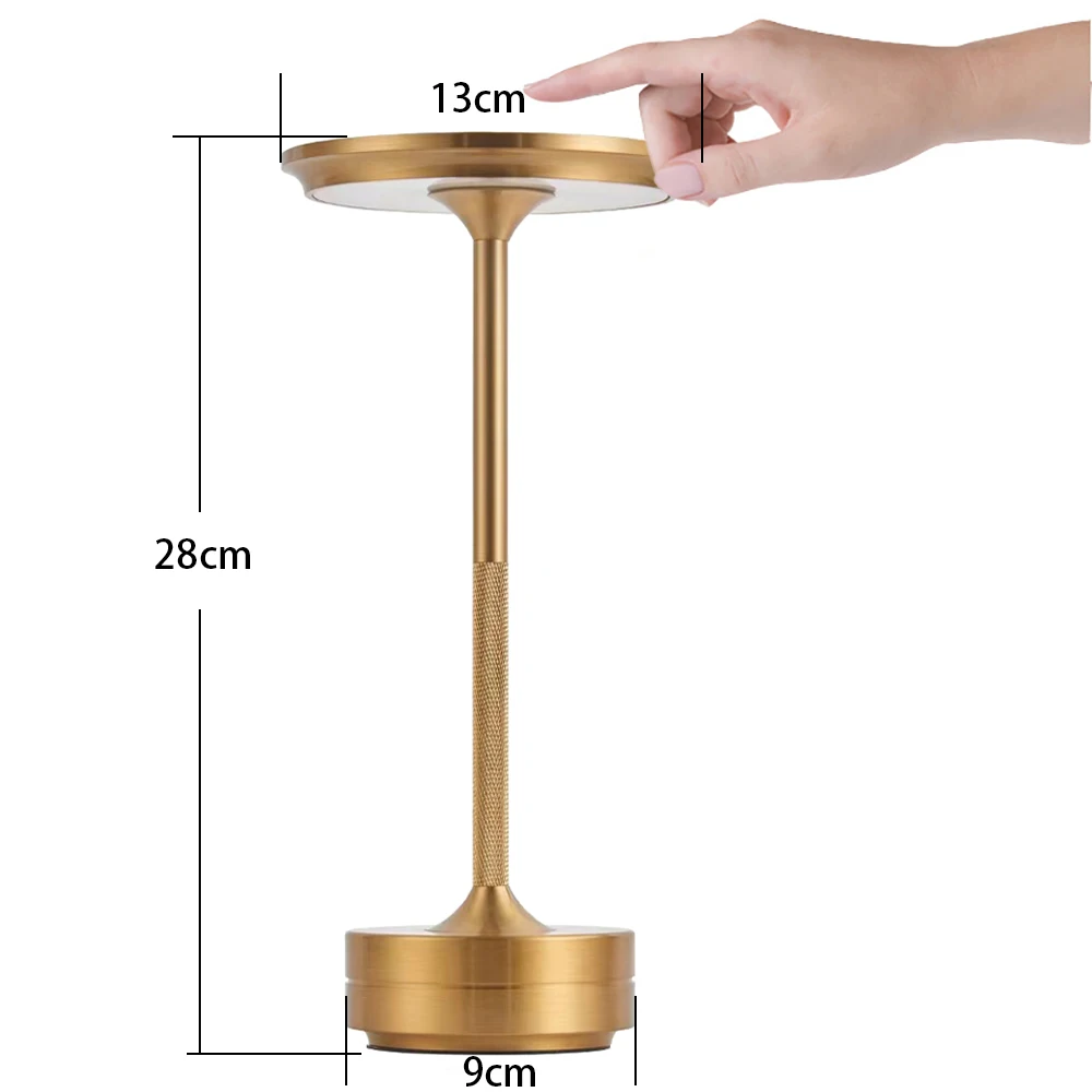 Table Lamp LED Night Lamp LED Desktop Lamp USB Touch Dimming Metal Recharge Night Light Coffee Bar Restaurant Bedside Reading Decoration Table Lamps