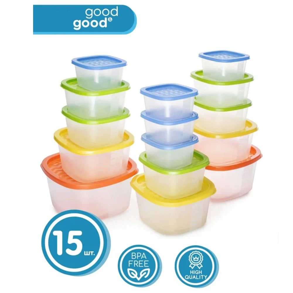 Compact 15 In 1 Food Container For Storing Heating Freezing And Serving