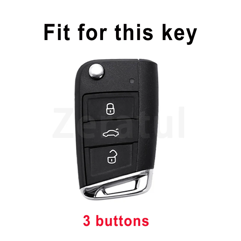 Key Case Car Key Shell Key Shell TPU Car Flip Key Case Cover Shell For VW Volkswagen Golf 7 MK7 Tiguan MK2 For Skoda Octavia Kodiaq Seat Ateca Leon FR Ibiza