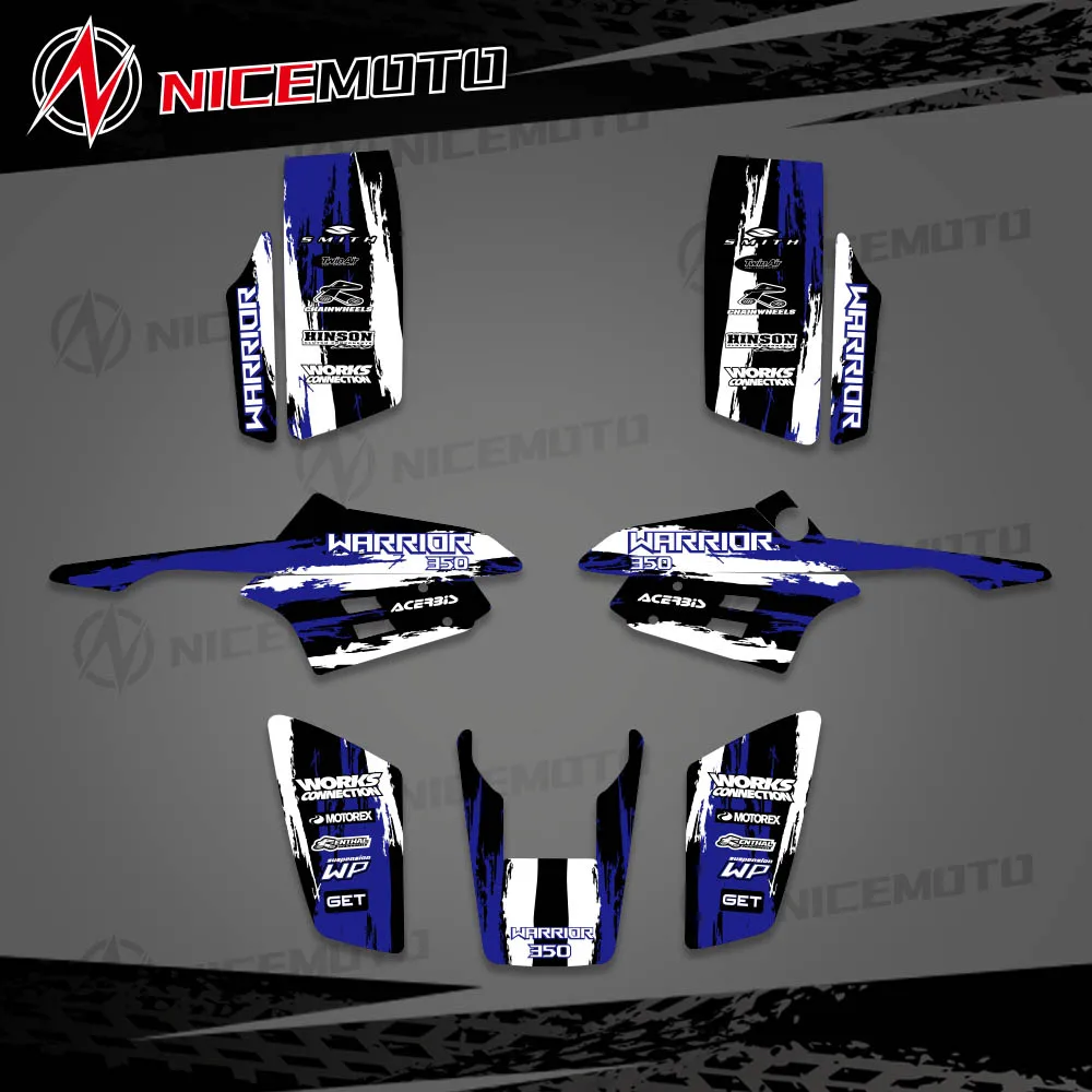 New Style Motorcycle Sticker for Yamaha Warrior 350 ATV All Years Graphics Background Decal Stickers kato warrior 1 cd