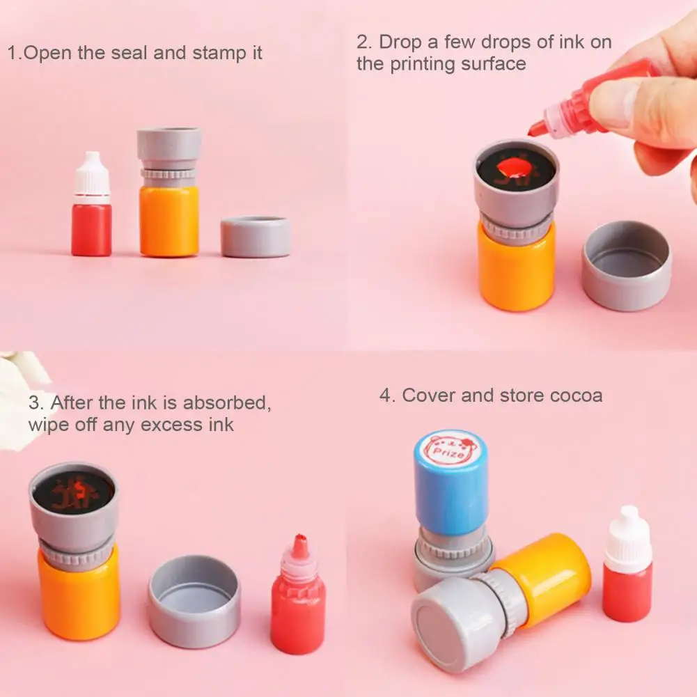 6.3*3.2cm English Stamps Comment Long-lasting Ink Usage English Comment Stamp Multiple Color Options Teacher Evaluation Tools