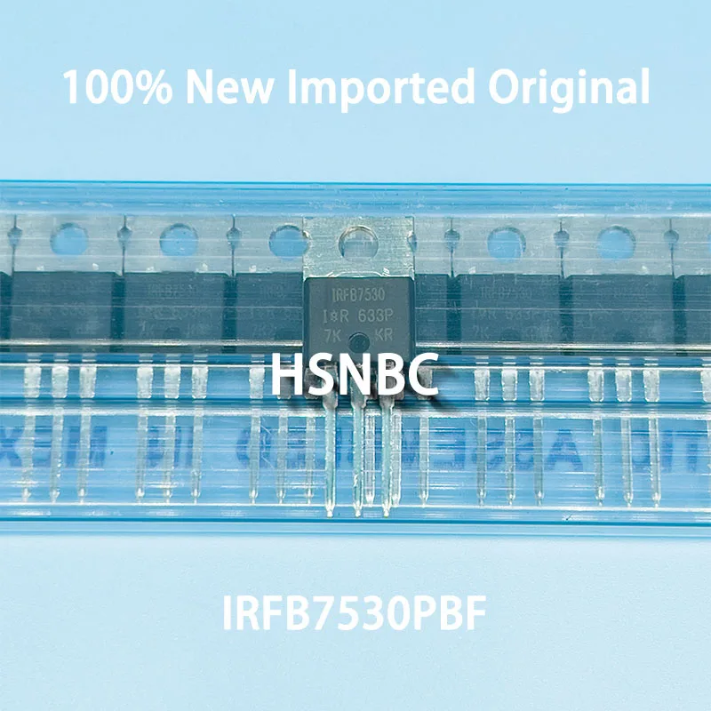 

10Pcs/Lot IRFB7530PBF IRFB7530 FB7530 TO-220 60V 195A MOSFET N-Channel Field-effect Transistor 100% New Imported Original