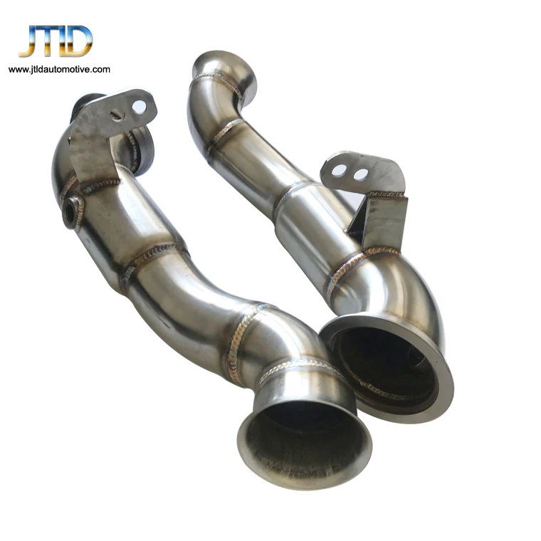 

304 stainless steel polished exhaust downpipe with high flow for Mercedes Benz C200