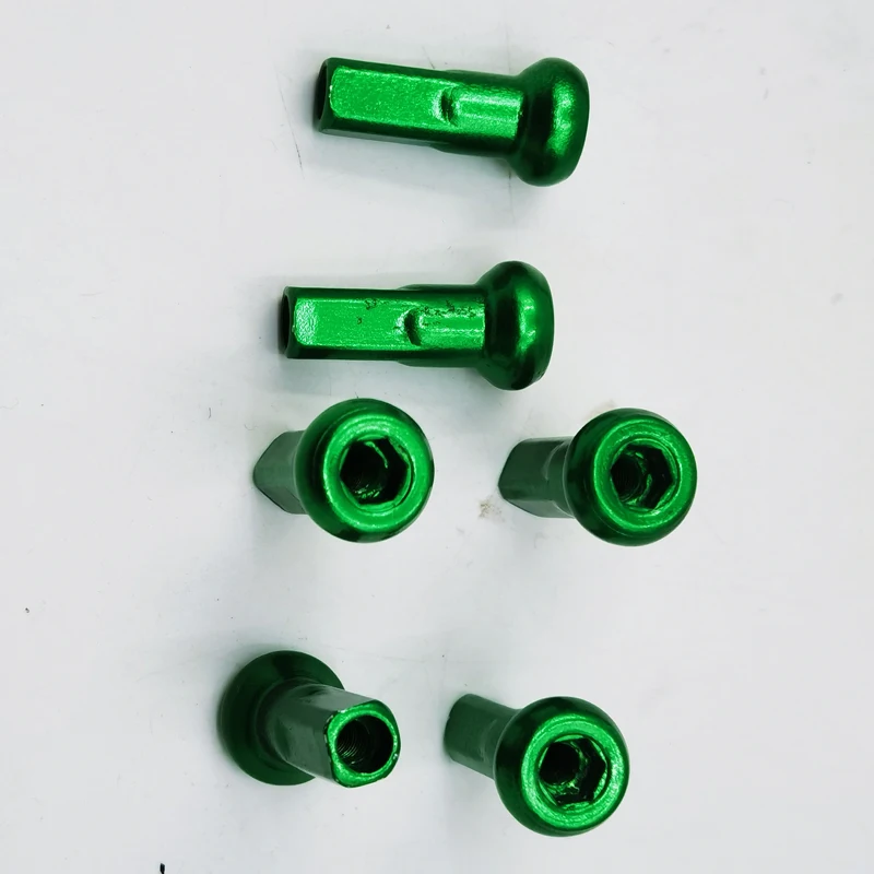 Length 24mm T7075 Aluminum Alloy Material 9 Gauge Spoke Nipples Suit for Diameter 3.4-3.5mm Spokes 12Pcs A Lot Bike Nipples