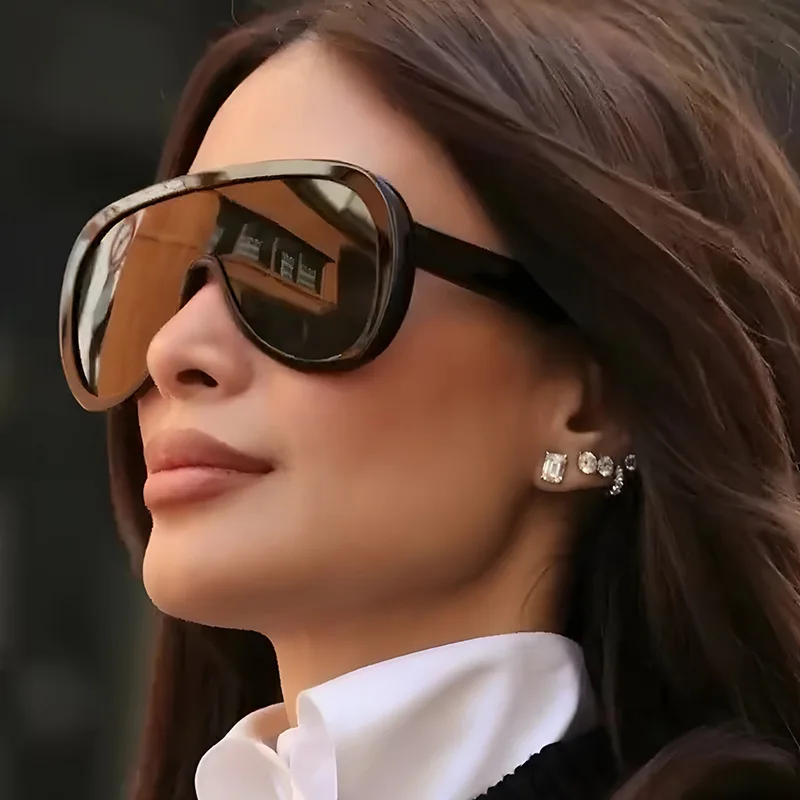 Y2K Große Rahmen Sonnenbrille Frauen Für Männer Luxus Marke Designer Vintage Sonnenbrille Beliebte Punk Übergroßen Shades UV400 – Detail 1