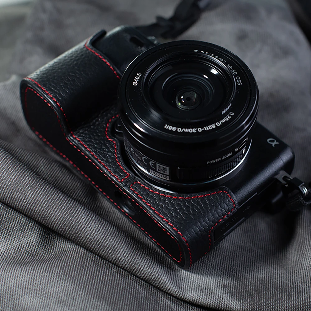 手作り本革保護ハーフケースソニー NEX-6/7 カバーヴィンテージ保護