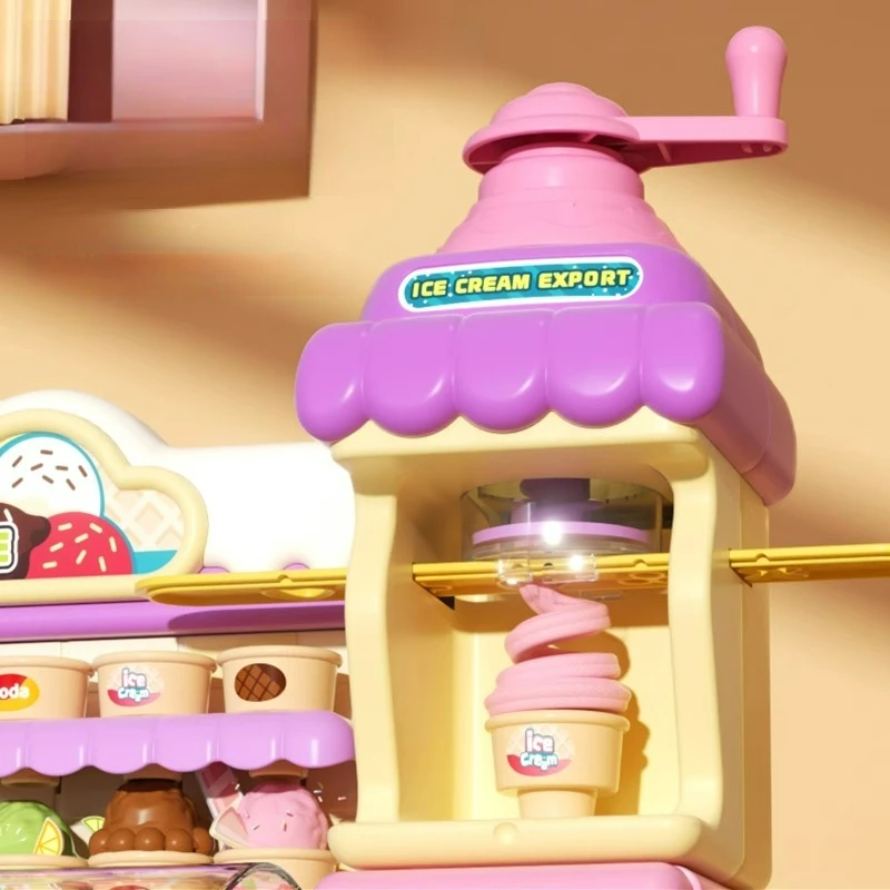 Ice Cream Machine Toy Car Favorite Of Girls Ice Cream Production Scenarios Series Children Toys Birthday Christmas Gift For Kids 2