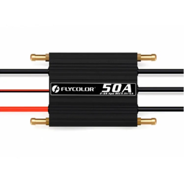 Flycolor Waterproof Brushless ESC For RC Boats - 50A/90A/120A/150A Options - 2-6S LiPo - Built-in BEC - Universal Fit