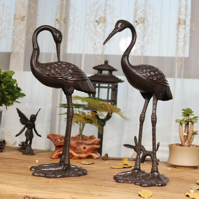 L'extérieur en métal de décoration en bronze sculpture antique des animaux  d'oiseaux grue - Chine Statue d'oiseaux et bronze Crane prix