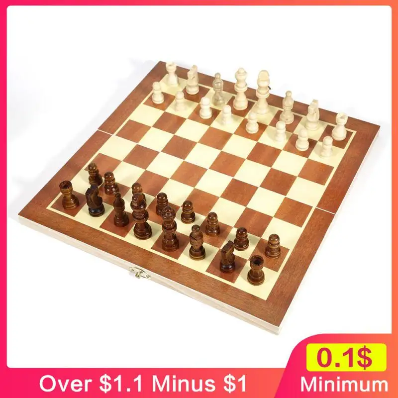 Conjunto de xadrez placa 24-39cm adulto crianças presente família jogo  xadrez madeira maciça peças de xadrez tradicional clássico artesanal -  AliExpress