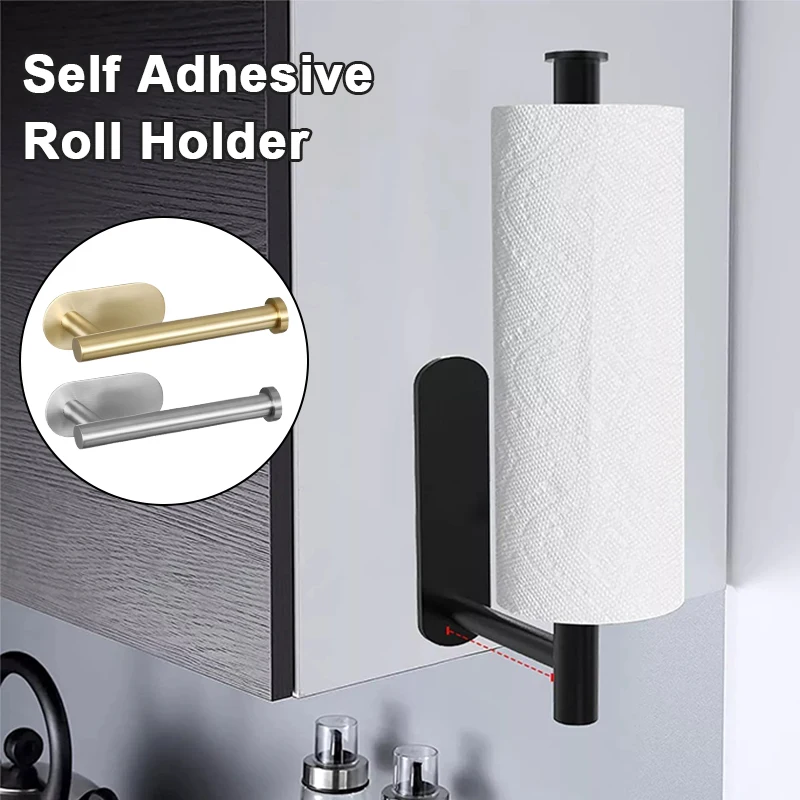 No-drilling Paper Towel Holder, Self-adhesive Kitchen Roll Hanger