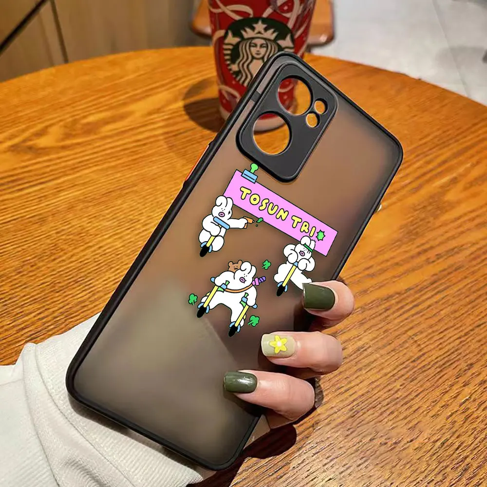 thumbnail image 1 of Funda mate de teléfono para OPPO RENO 8 8T 7Z 7 6Z 6 5 4 PRO PLUS 4G 5G Edge Funda Coque Capa Funda carcasa cerdo blanco dibujos animados de conejo, 1 of 5