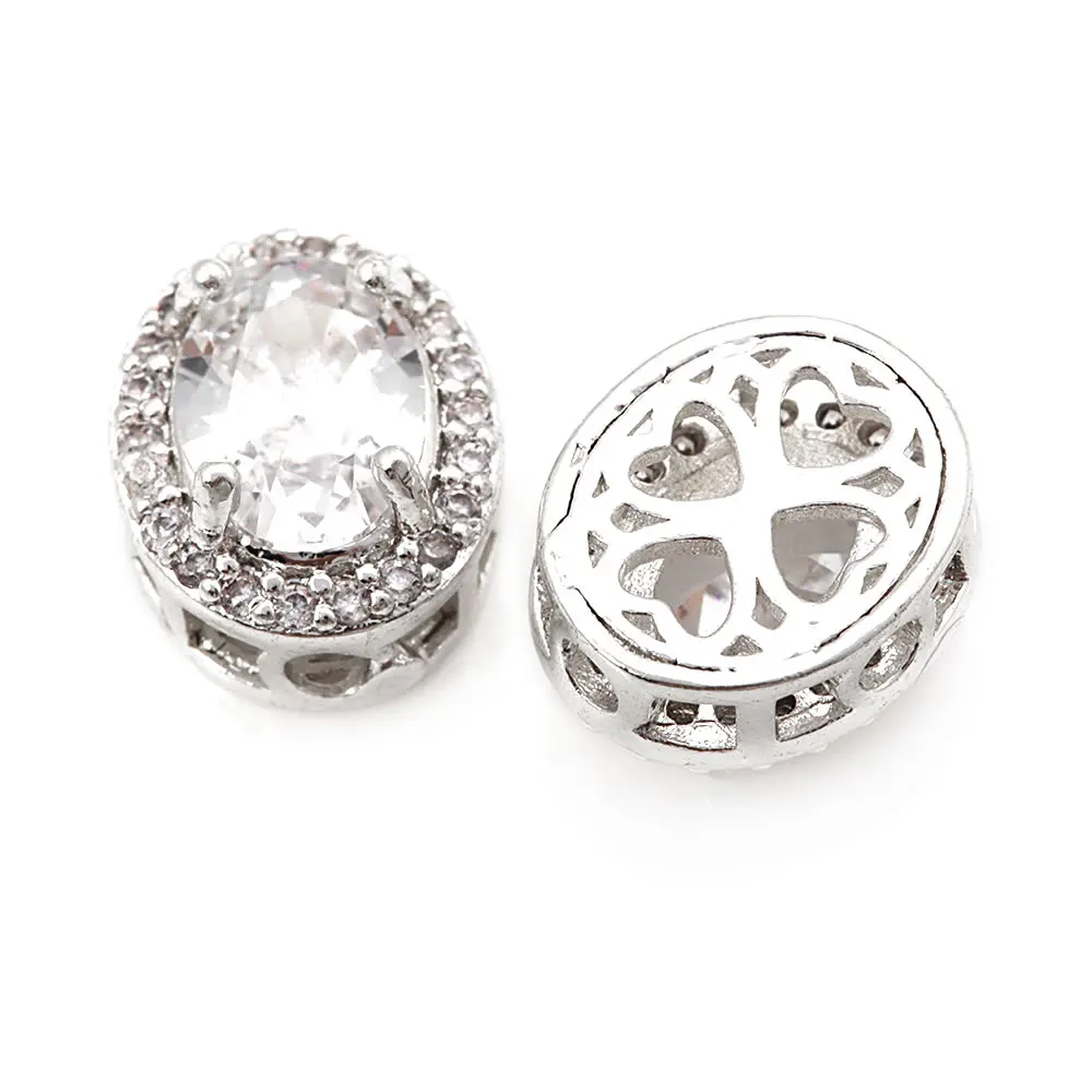 Cuentas de Espaciador Ovaladas de Brasso Dorado 18K Accesorios de Joyería DIY de Alta Calidad - details 8